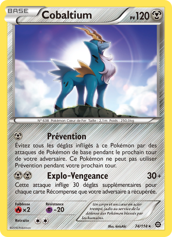 Cobaltium 74 — Steam Siege (French Pokémon TCG card)