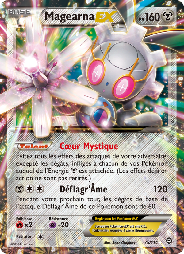 Magearna EX 75 — Steam Siege (French Pokémon TCG card)