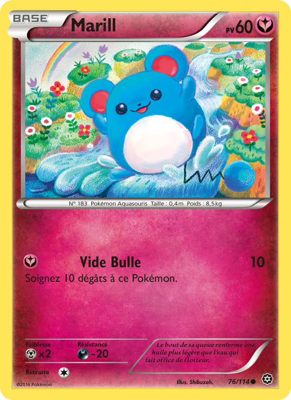 Marill 76 — Steam Siege (French Pokémon TCG card)