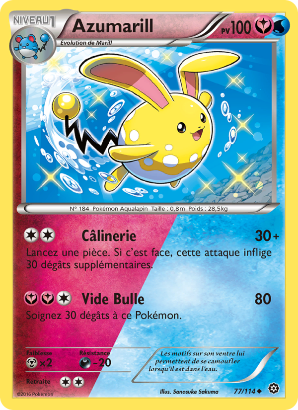 Azumarill 77 — Steam Siege (French Pokémon TCG card)