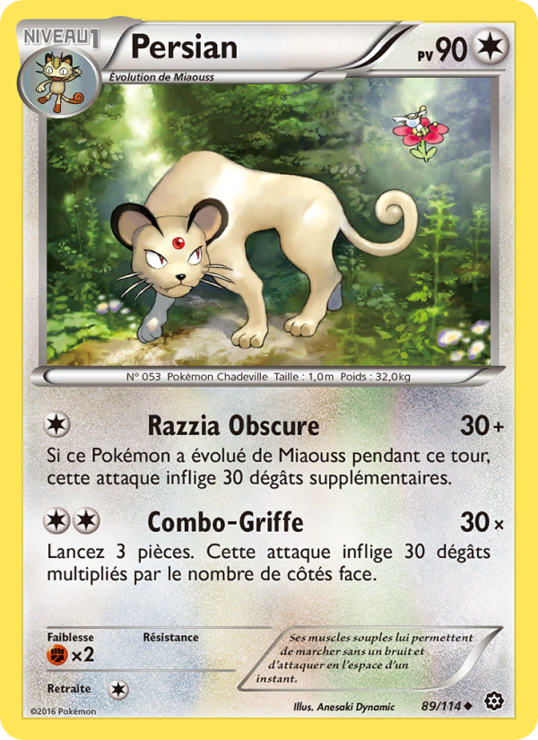 Persian 89 — Steam Siege (French Pokémon TCG card)