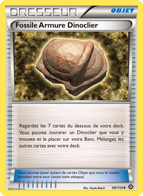 Fossile Armure Dinoclier 98 — Steam Siege (French Pokémon TCG card)