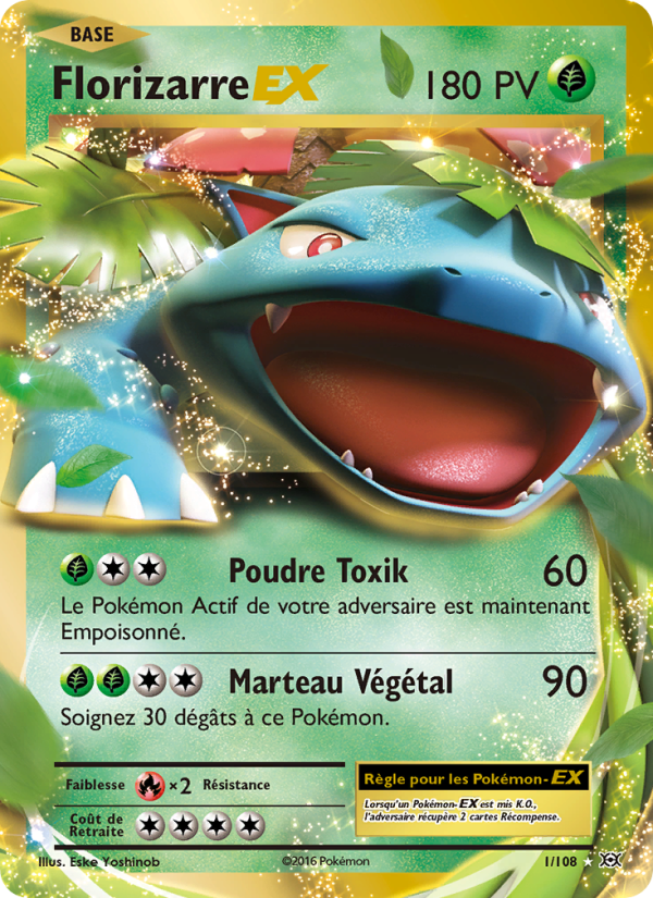 Florizarre EX 1 — Evolutions (French Pokémon TCG card)