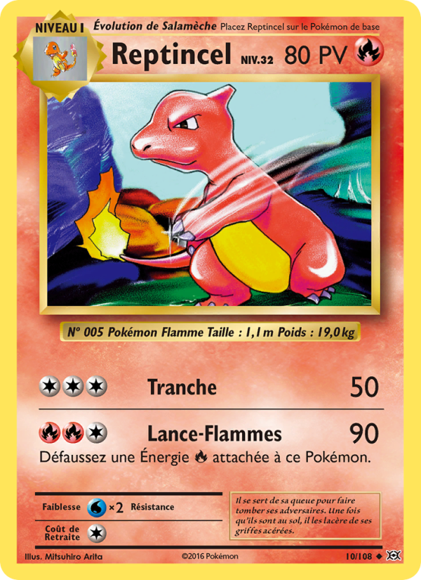 Reptincel 10 — Evolutions (French Pokémon TCG card)