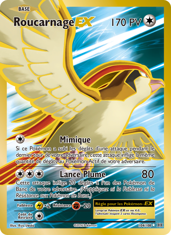 Roucarnage EX 104 — Evolutions (French Pokémon TCG card)