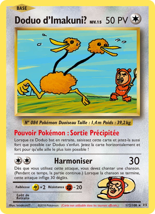 Doduo d'Imakuni? 112 — Evolutions (French Pokémon TCG card)