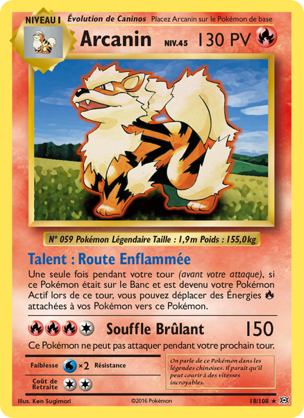 Arcanin 18 — Evolutions (French Pokémon TCG card)