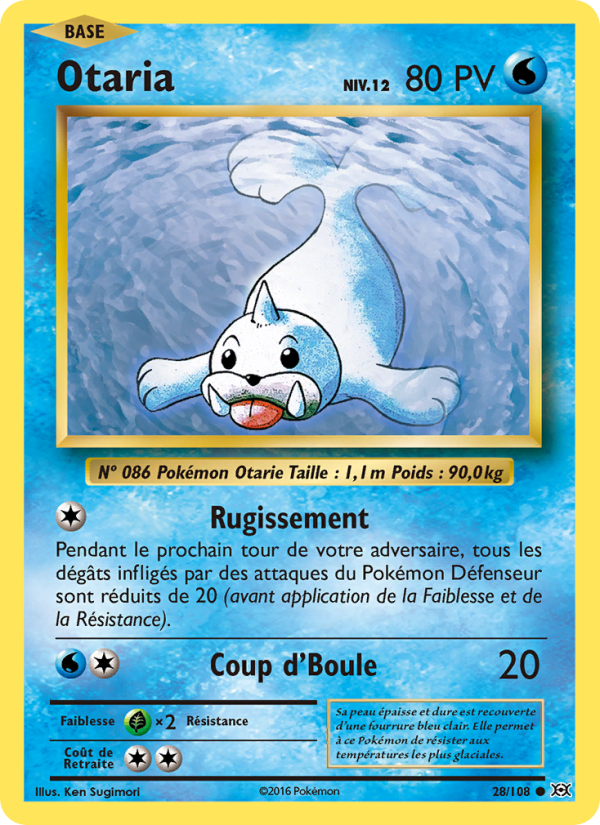 Otaria 28 — Evolutions (French Pokémon TCG card)