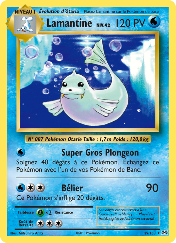 Lamantine 29 — Evolutions (French Pokémon TCG card)
