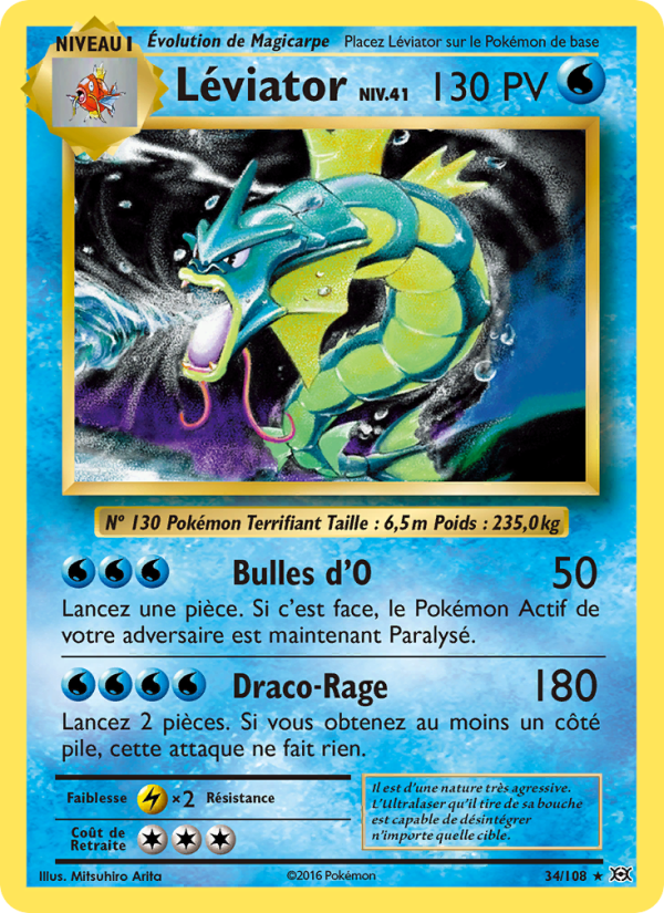 Léviator 34 — Evolutions (French Pokémon TCG card)