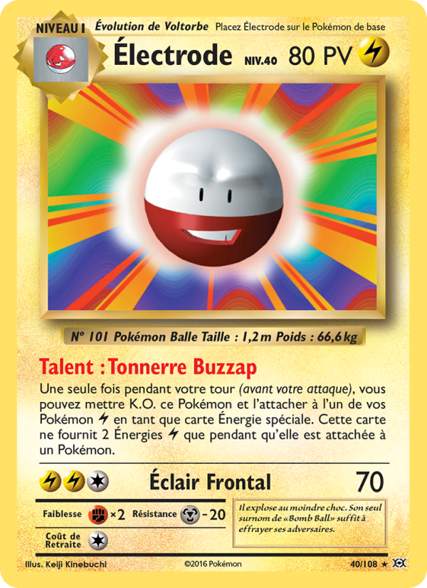 Électrode 40 — Evolutions (French Pokémon TCG card)
