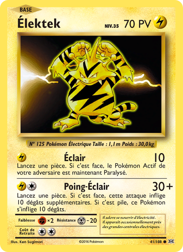 Élektek 41 — Evolutions (French Pokémon TCG card)