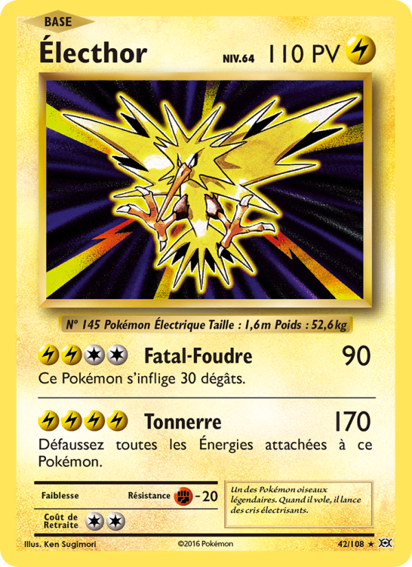 Électhor 42 — Evolutions (French Pokémon TCG card)