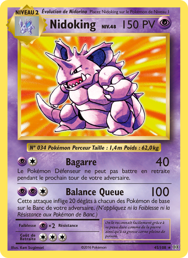 Nidoking 45 — Evolutions (French Pokémon TCG card)