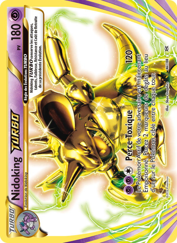 Nidoking TURBO 46 — Evolutions (French Pokémon TCG card)