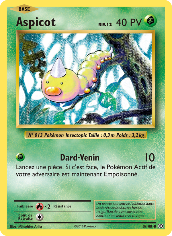 Aspicot 5 — Evolutions (French Pokémon TCG card)
