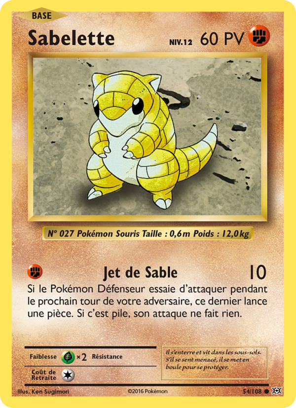 Sabelette 54 — Evolutions (French Pokémon TCG card)