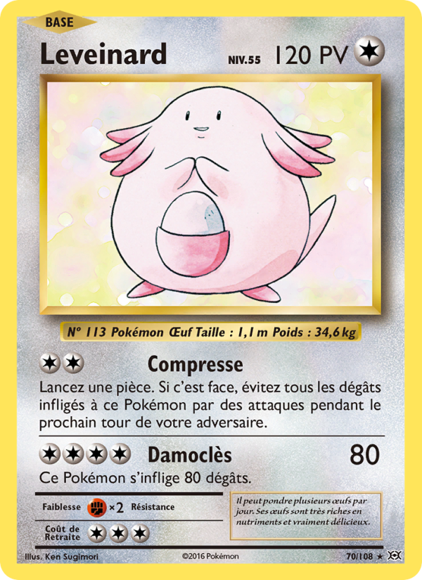 Leveinard 70 — Evolutions (French Pokémon TCG card)