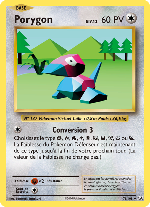 Porygon 71 — Evolutions (French Pokémon TCG card)