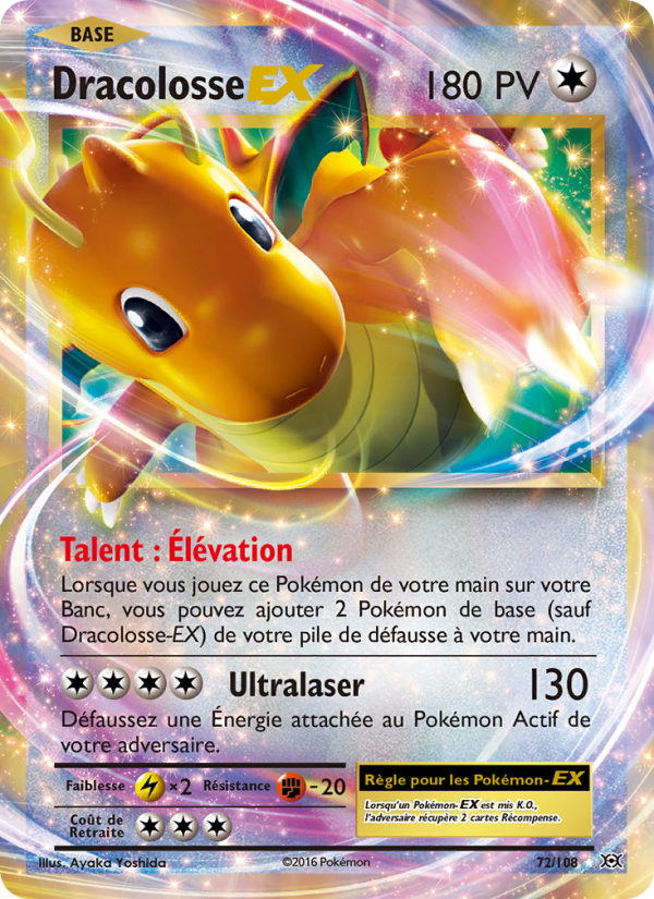 Dracolosse EX 72 — Evolutions (French Pokémon TCG card)