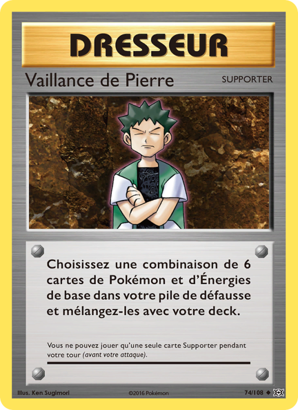 Vaillance de Pierre 74 — Evolutions (French Pokémon TCG card)