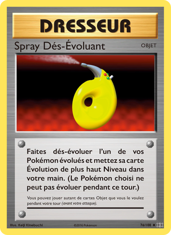 Spray Dés-Évoluant 76 — Evolutions (French Pokémon TCG card)