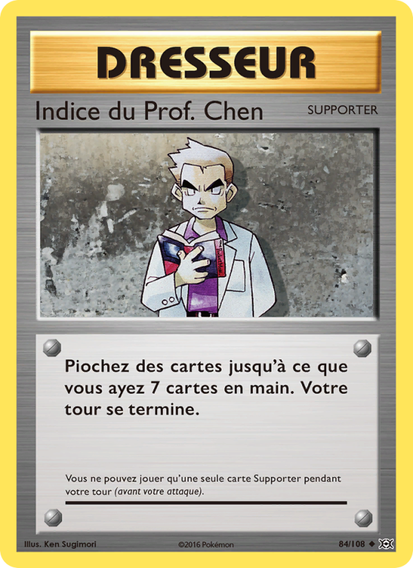 Indice du Prof. Chen 84 — Evolutions (French Pokémon TCG card)