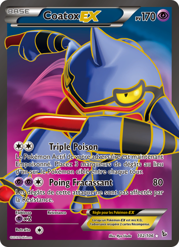 Coatox EX 102 — Flashfire (French Pokémon TCG card)