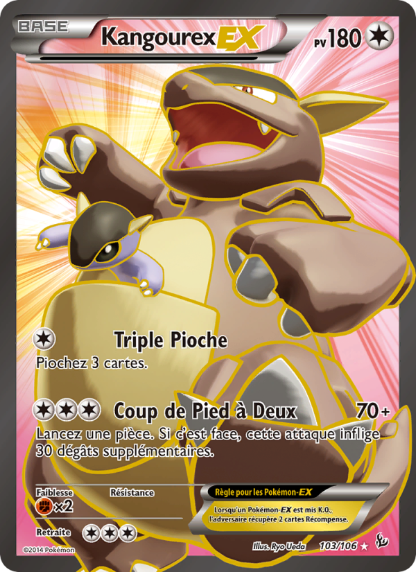 Kangourex EX 103 — Flashfire (French Pokémon TCG card)