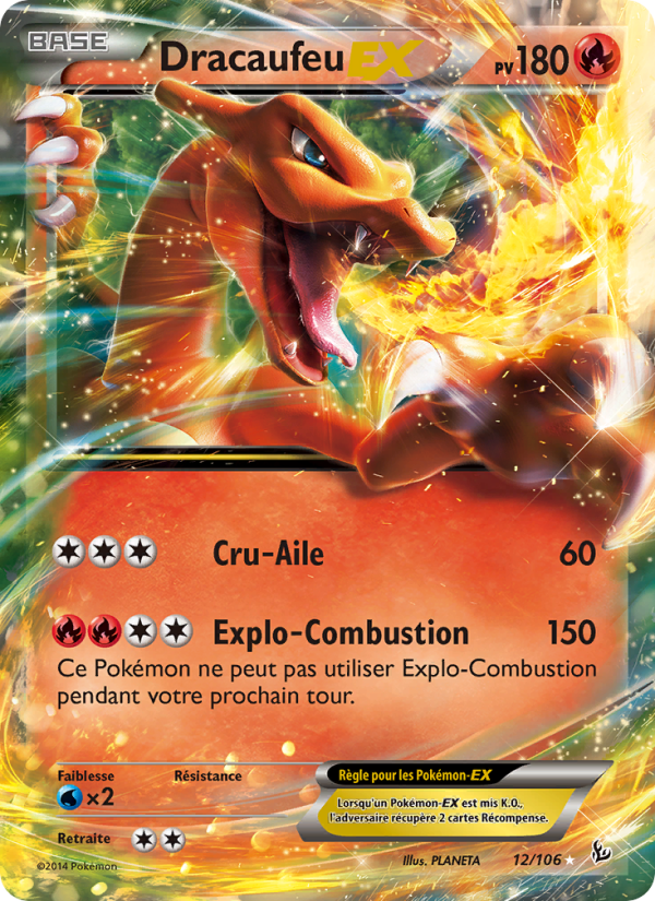 Dracaufeu EX 12 — Flashfire (French Pokémon TCG card)