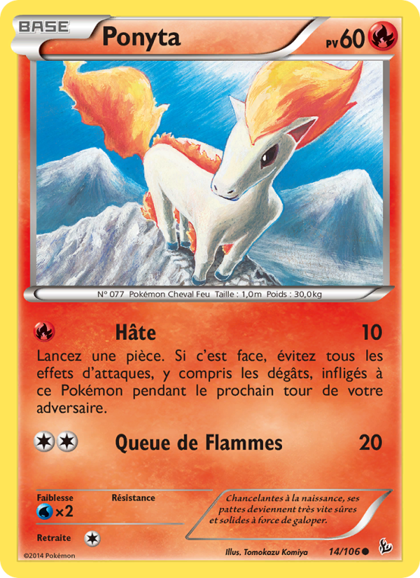 Ponyta 14 — Flashfire (French Pokémon TCG card)