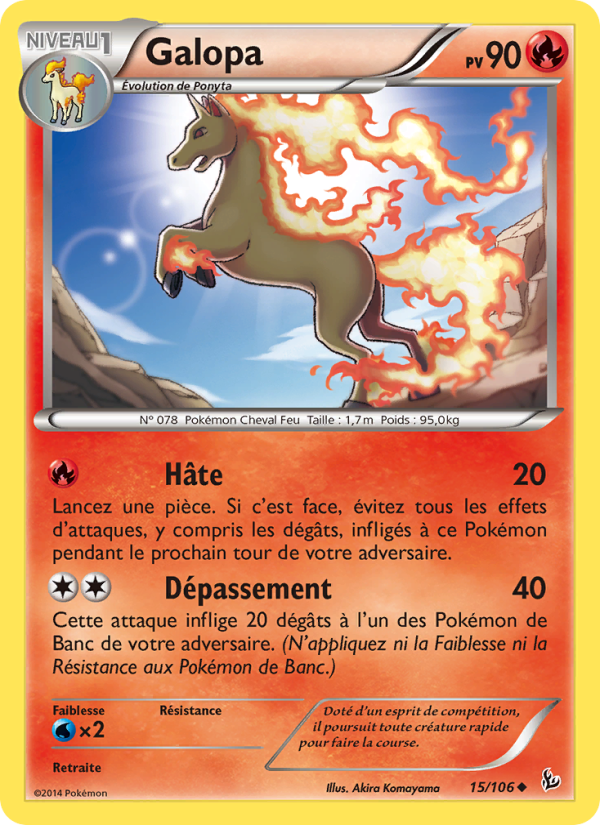 Galopa 15 — Flashfire (French Pokémon TCG card)