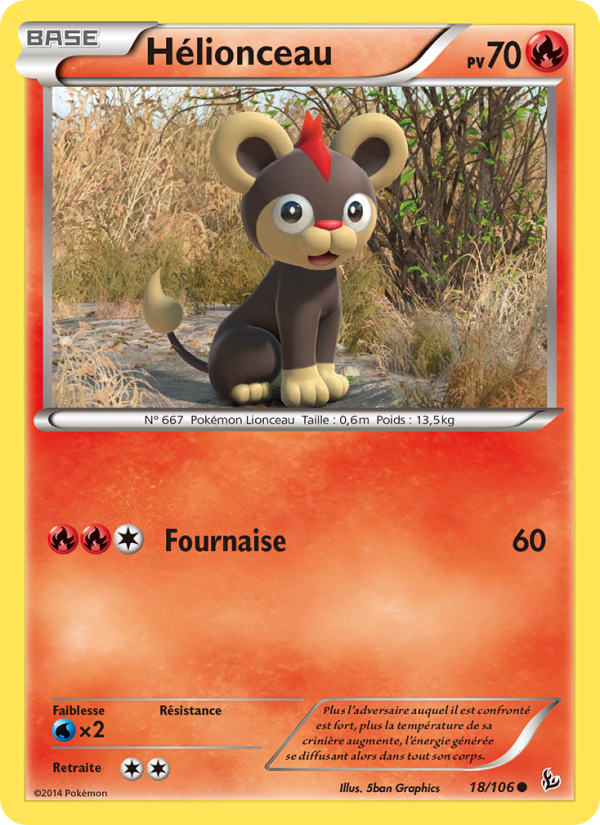 Hélionceau 18 — Flashfire (French Pokémon TCG card)