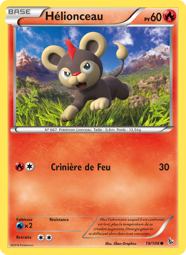 Hélionceau 19 — Flashfire (French Pokémon TCG card)
