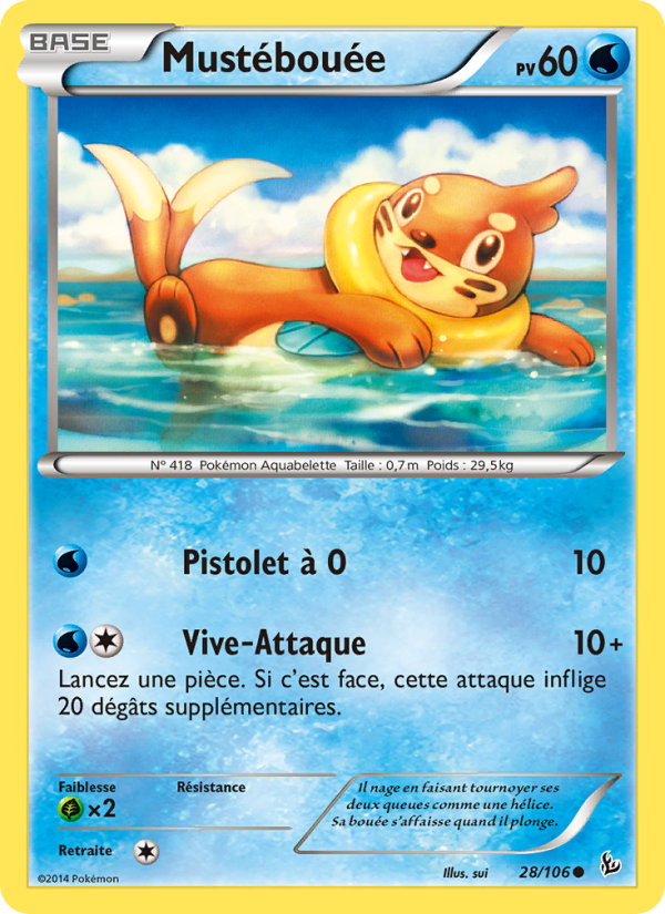 Mustébouée 28 — Flashfire (French Pokémon TCG card)