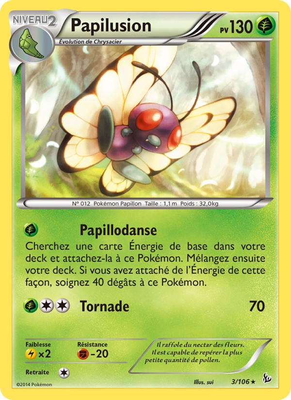 Papilusion 3 — Flashfire (French Pokémon TCG card)