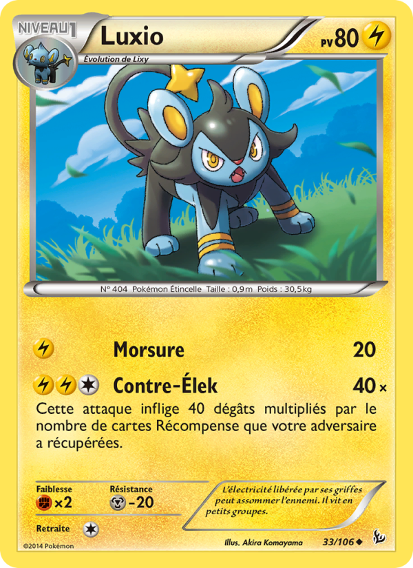 Luxio 33 — Flashfire (French Pokémon TCG card)