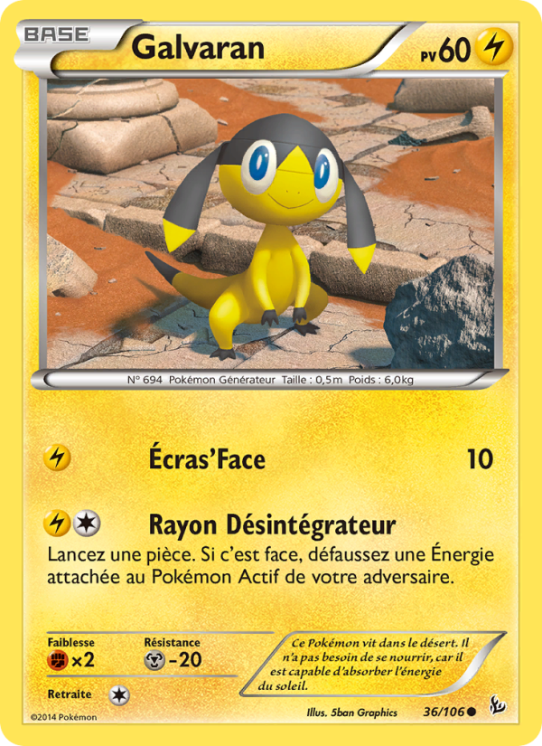 Galvaran 36 — Flashfire (French Pokémon TCG card)