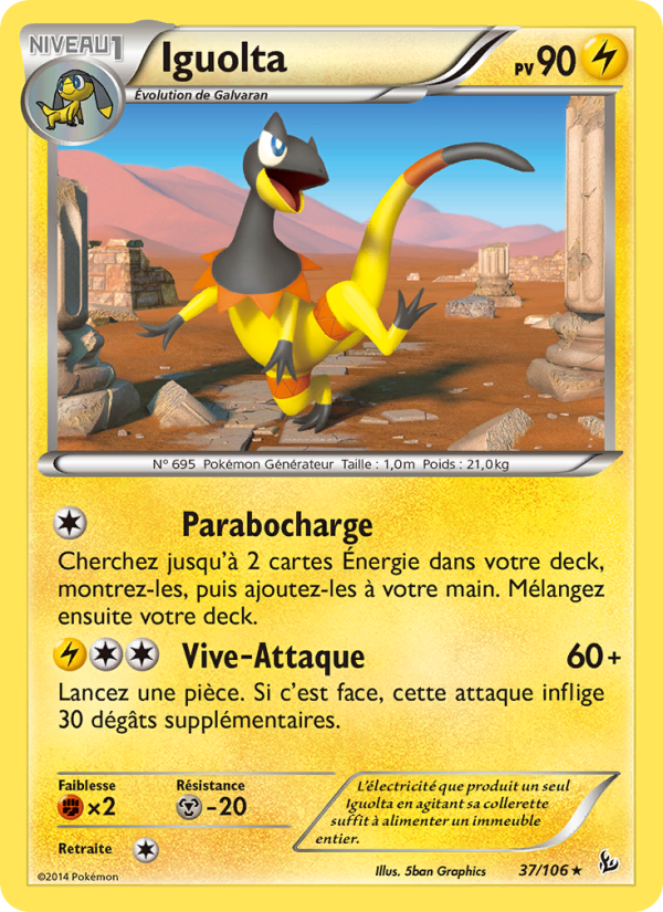 Iguolta 37 — Flashfire (French Pokémon TCG card)