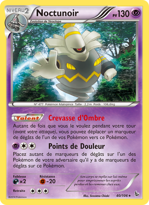 Noctunoir 40 — Flashfire (French Pokémon TCG card)