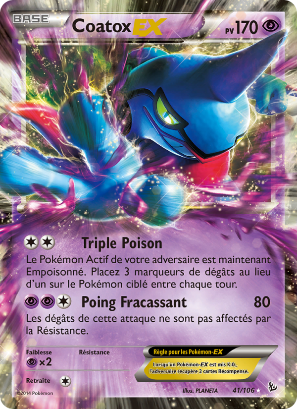 Coatox EX 41 — Flashfire (French Pokémon TCG card)