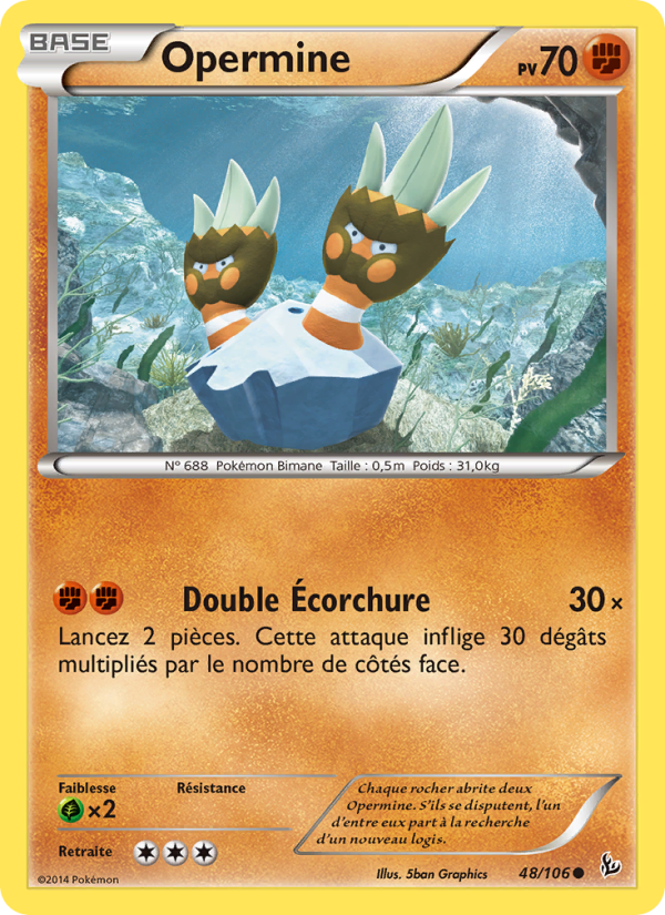 Opermine 48 — Flashfire (French Pokémon TCG card)