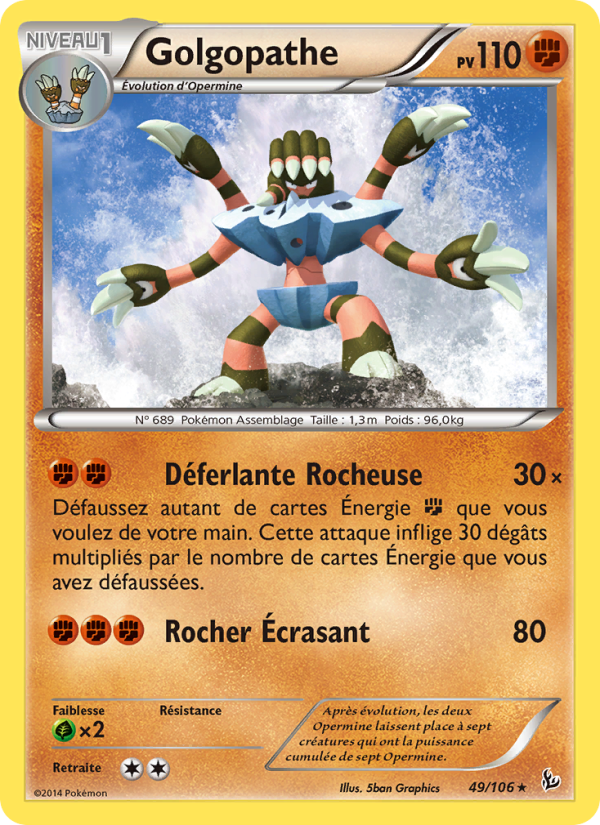 Golgopathe 49 — Flashfire (French Pokémon TCG card)