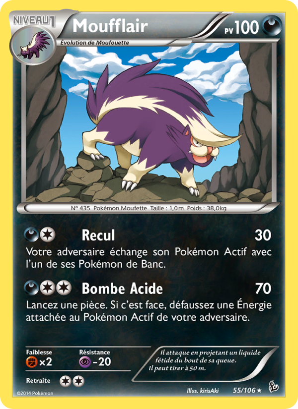 Moufflair 55 — Flashfire (French Pokémon TCG card)