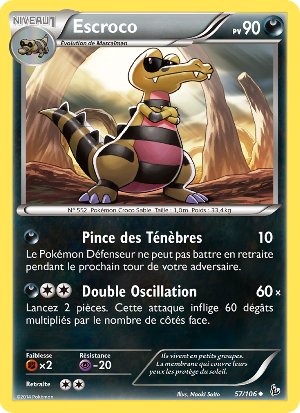 Escroco 57 — Flashfire (French Pokémon TCG card)