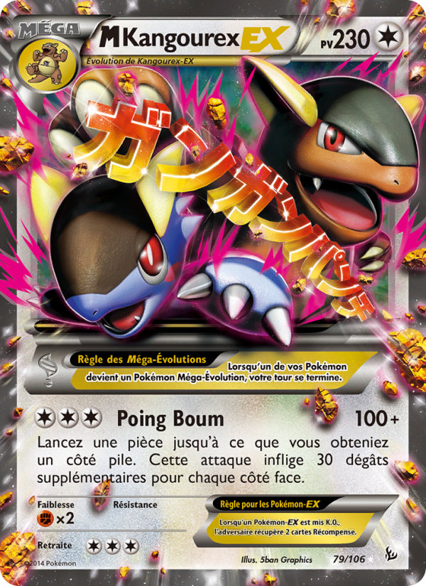 M-Kangourex EX 79 — Flashfire (French Pokémon TCG card)