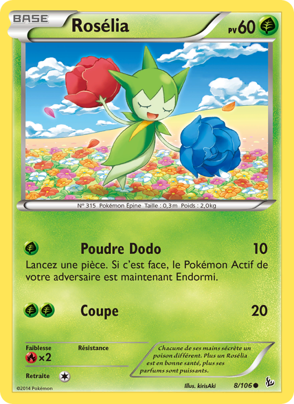 Rosélia 8 — Flashfire (French Pokémon TCG card)