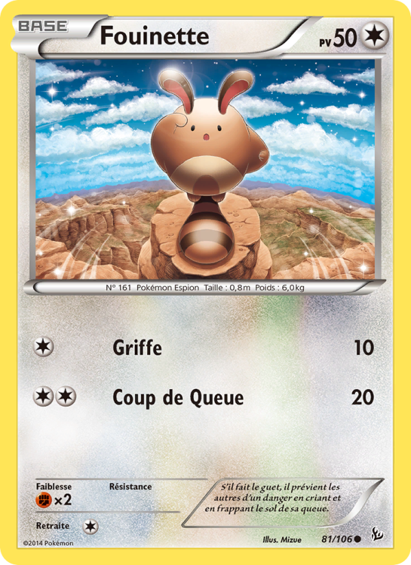 Fouinette 81 — Flashfire (French Pokémon TCG card)