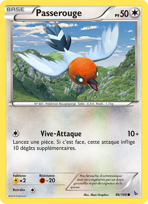 Passerouge 86 — Flashfire (French Pokémon TCG card)