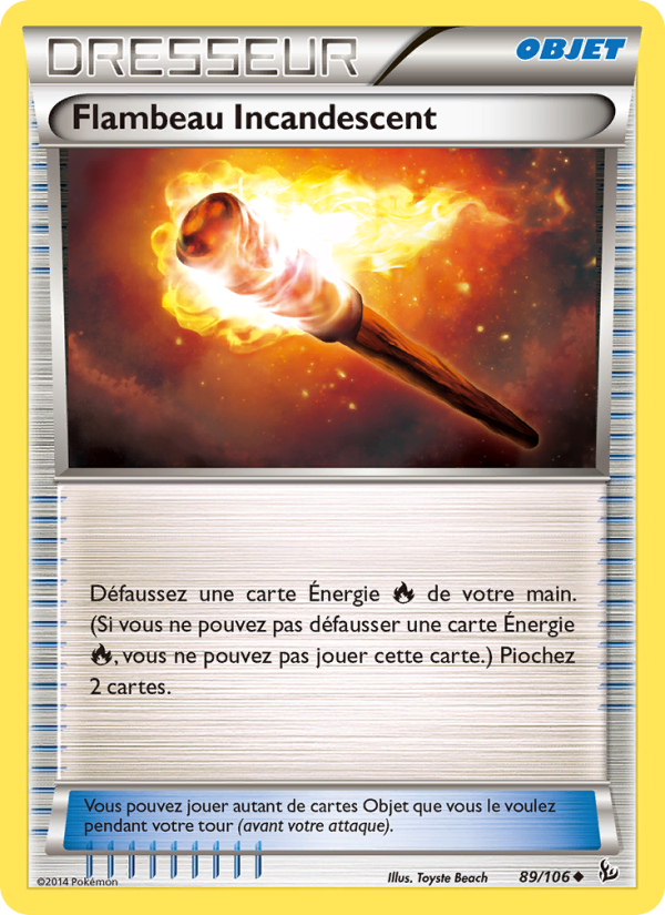 Flambeau Incandescent 89 — Flashfire (French Pokémon TCG card)